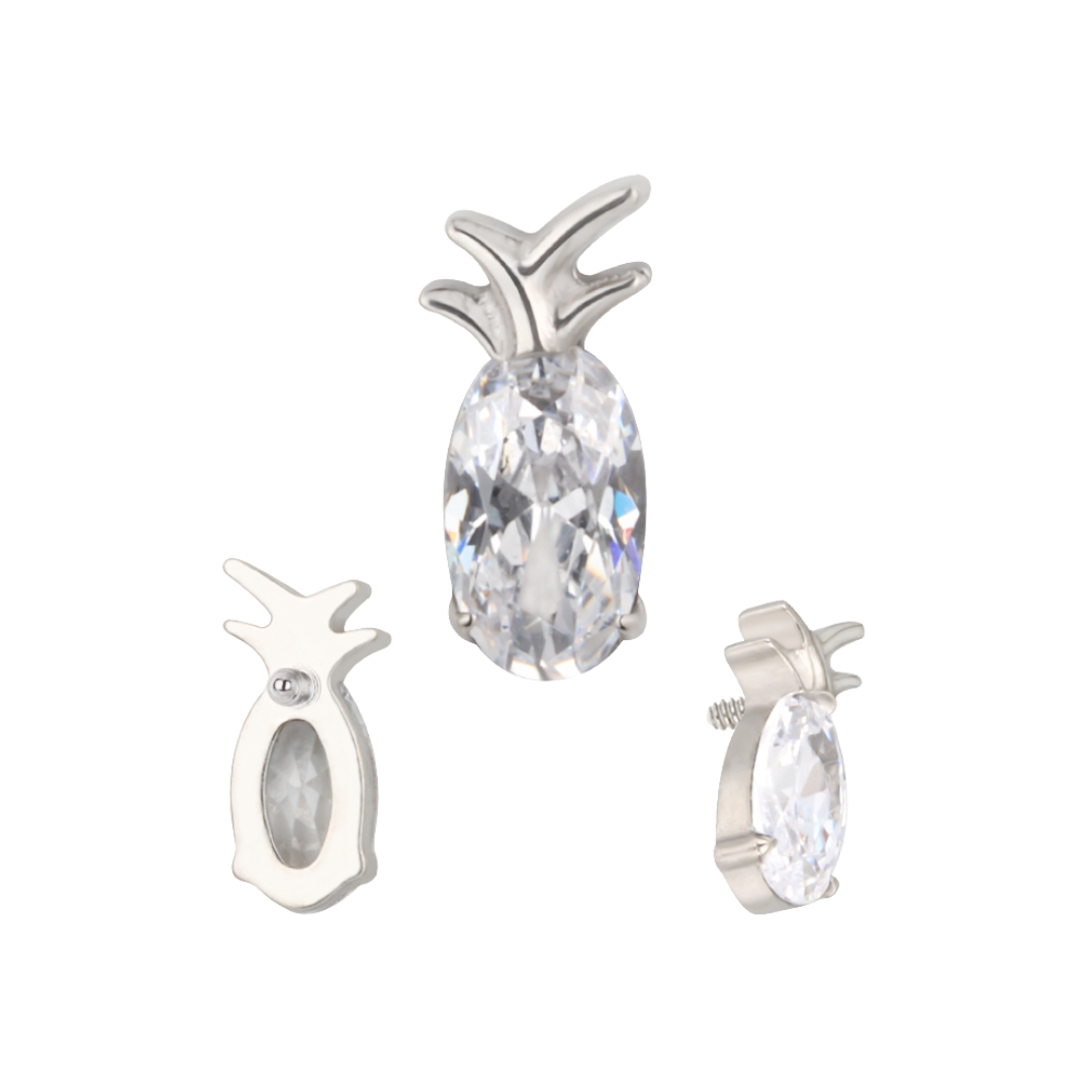 Titanium Internally Threaded Pineapple Top