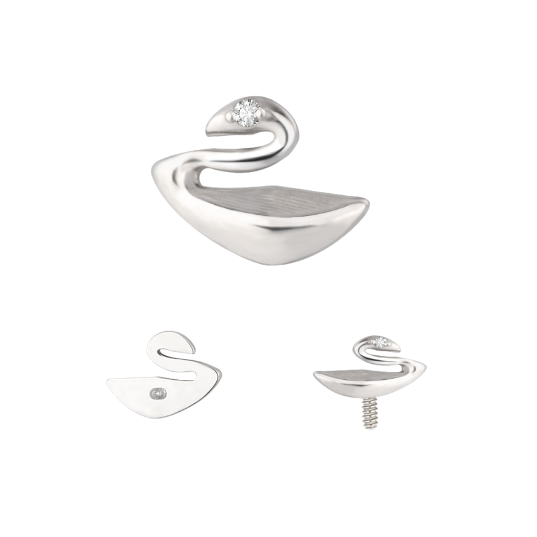 Titanium Internally Threaded Swan Top