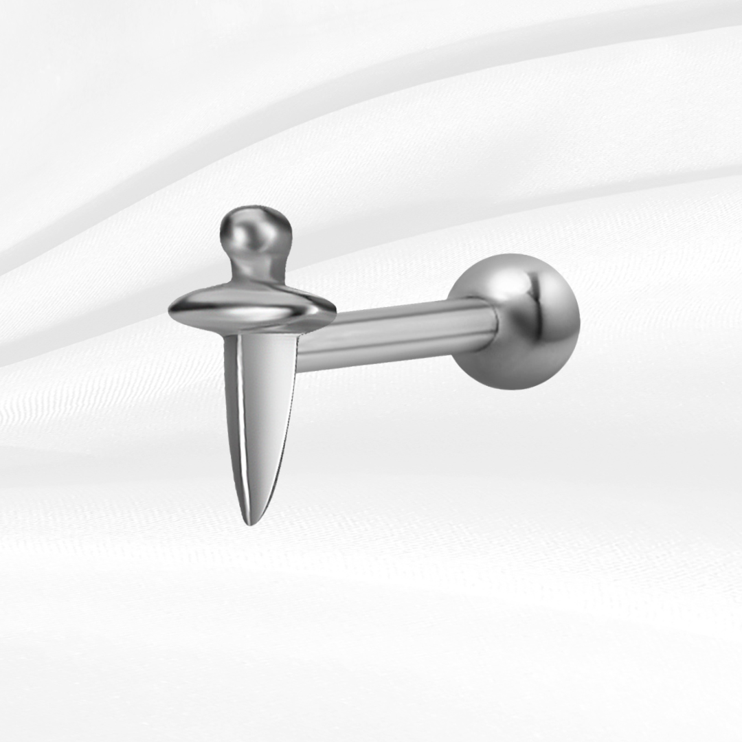 Surgical Steel Internally Threaded Barbell With Dagger 1.2mm