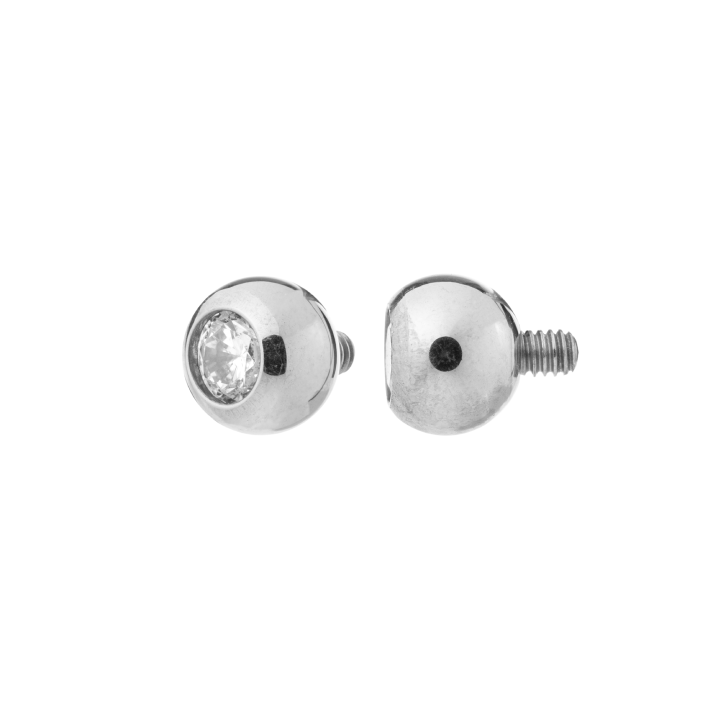 Titanium Internally Threaded Spare Ball With Bezel-set Jewel – Pack of 10