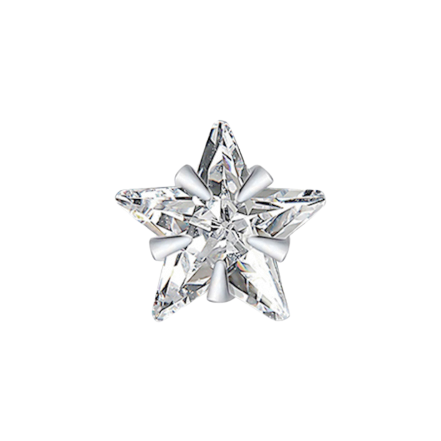 Titanium Star Cubic Zirconia Stone Top